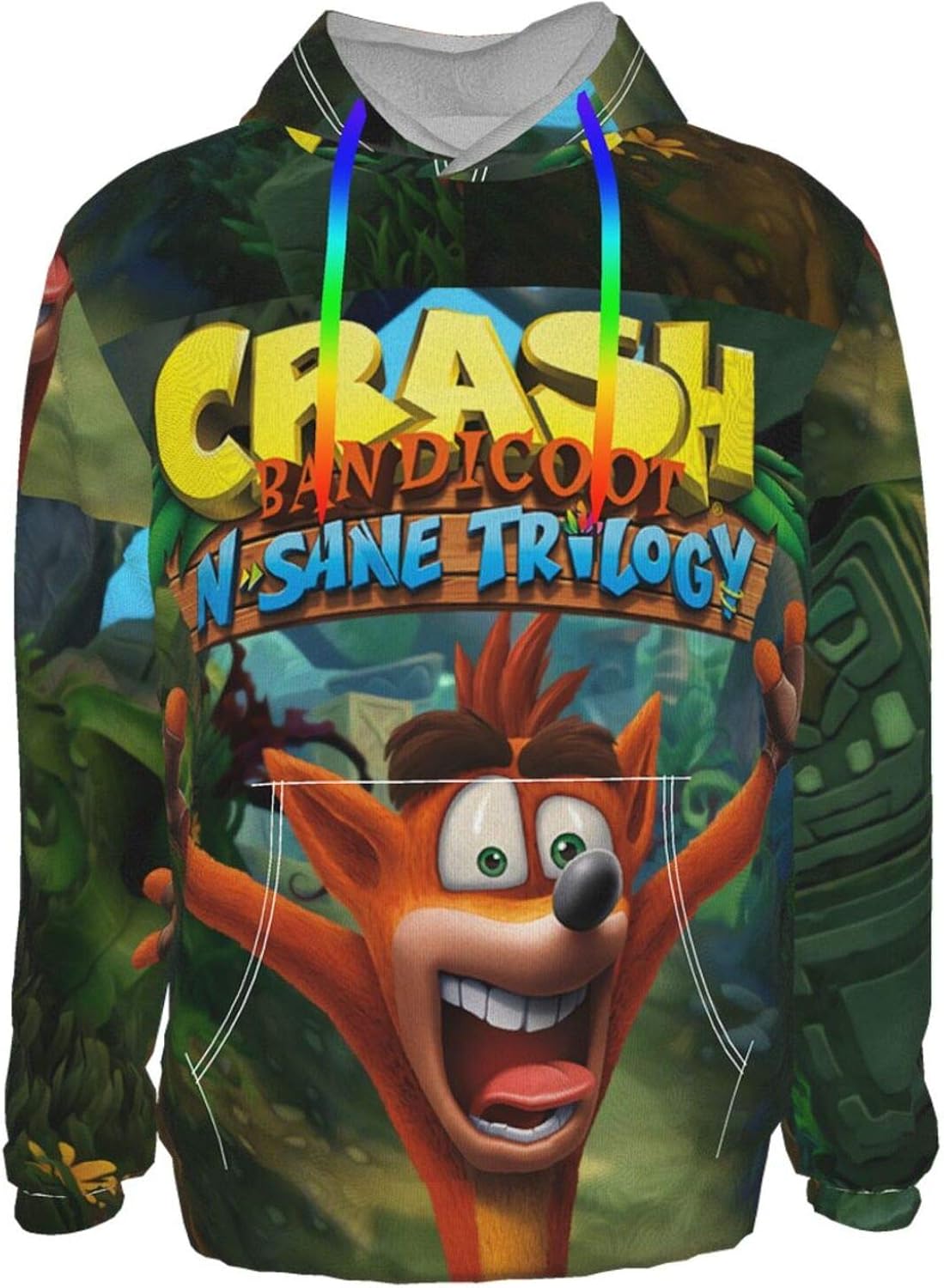 ATSH Crash Bandicoot Fashion Men's Hoodie Hooded Sweatshirt Pullover Casual