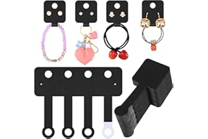 GLENMAL 500 Pcs Necklace Display Cards Self-Adherent Jewelry Packaging Card Kraft Keychain Display Card Hanging Bracelet Card Holder for Choker Earring Hairband Displaying Small Business Supplies (Black)