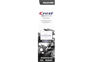 Crest 3D White Charcoal Toothpaste, Whitening Therapy Deep Clean 110mL, Packaging may vary