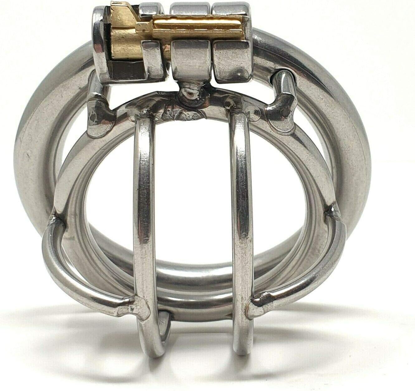 Bondage Masters Male Chastity Device with Ultra Short Lightweight Cage, Black - Image 3