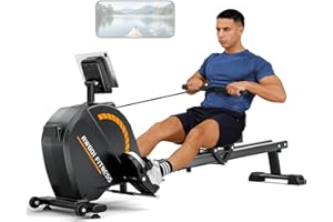 Dripex Rowing Machines for Home Use, Rowing Machine Magnetic Rower, 16 Levels of Workout Resistance, Max 350 LBS, Dual Slide Rail, Bluetooth App Compatible, LCD Monitor, Row Machine for Gym Exercise
