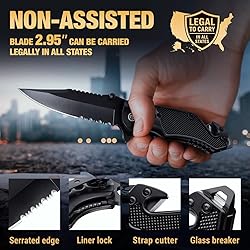 Legal Pocket Knife with Ball Bearing & Case - 5 in