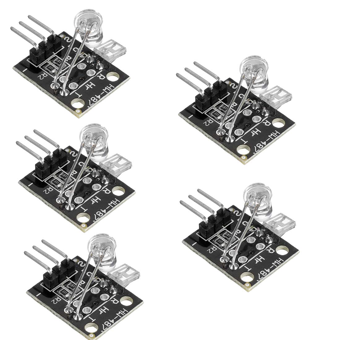 Hailege 5pcs 5V Heartbeat Detect Sensor Heart Rate Detect Measuring Module Finger Heartbeat Measure KY-039