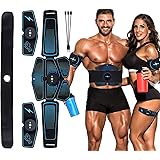 eAnjoy EMS Pads, ABS Stimulator Muscle Toner, Abdominal Toning Belt Muscle Trainer, Portable Fitness Trainer for Abdomen, Arm