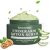 Armpit Detox Scrub & Underarm Exfoliator - Walnut Shell, Menthol & Aloe Vera Body Scrub for Odor, Deodorant Buildup, and Dark Spots - Moisturizing Formula for Sensitive Skin, Vegan 8.8 oz