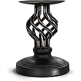 Candlestick Holders - Candle Holders Decorative LHQOO Metal Vintage Candle Holder with Non-Slip Base, Available for Home Decor, Wedding, Dinning, Party, Anniversary (Small Size)