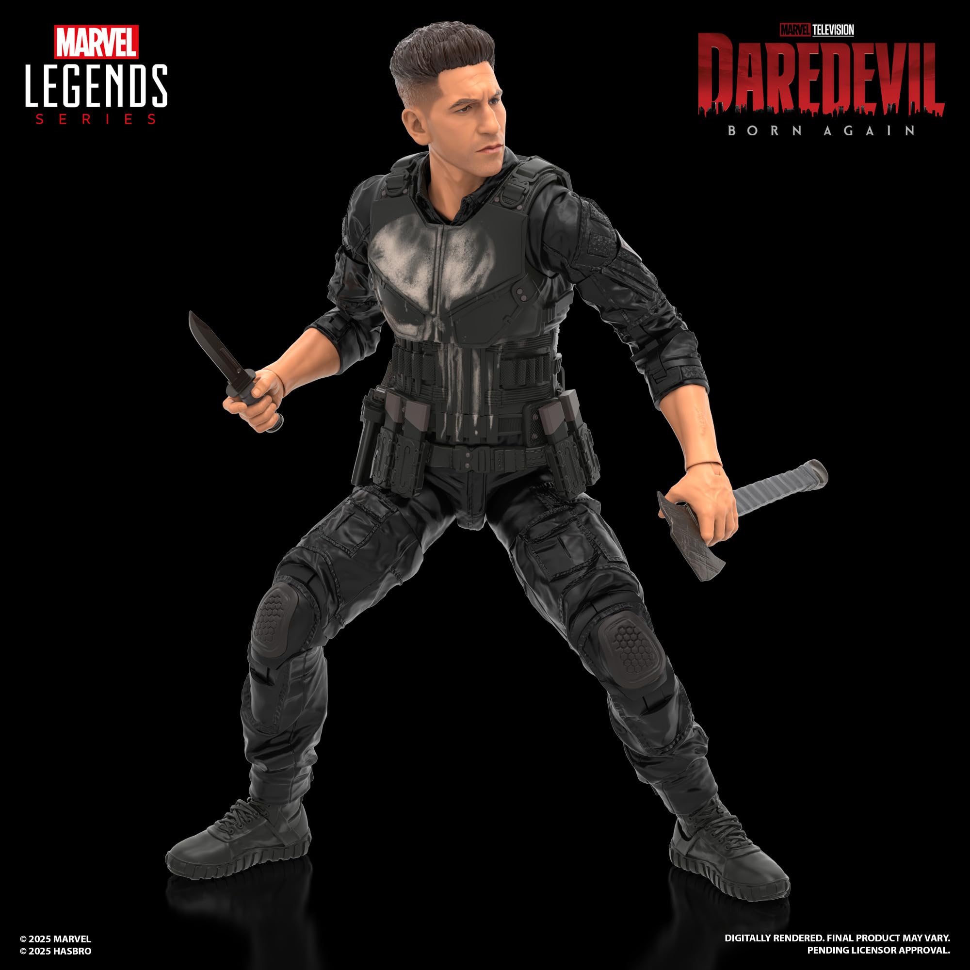 Marvel Legends Series Daredevil: Born Again Punisher Collectible 6-Inch Action Figure