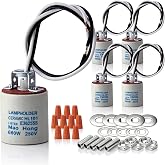 REXTiN Ceramic E26 Light Socket: 660W 250℃ Heat Resistant Lamp Holder (5) | 19AWG Copper Wire Heavy Duty Replacement for Garage Workshop Heat Lamps Commercial Maintenance