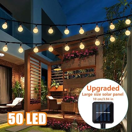 23ft 50 Led Star Fairy Lights Outdoor Solar Powered Solar String