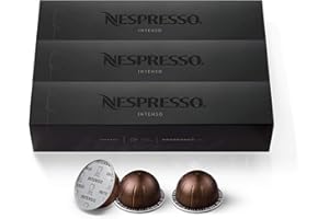 Nespresso Capsules VertuoLine, Intenso, Dark Roast Coffee, Coffee Pods, Brews 7.77 Ounce (VERTUOLINE ONLY), 10 Count (Pack of