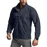CQR Men's Full-Zip Tactical Jacket, Soft Warm Military Winter Fleece Jackets, Outdoor Coats with Zipper Pockets
