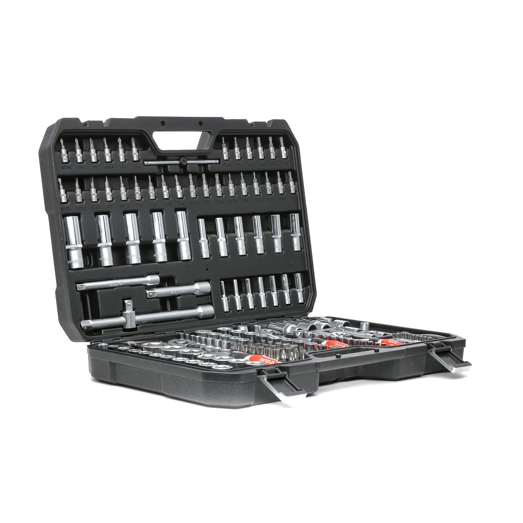 Yato YT-38931 - Socket Set 1/4-Inch 3/8-Inch and 1/2-Inch Drive, 173 Pieces