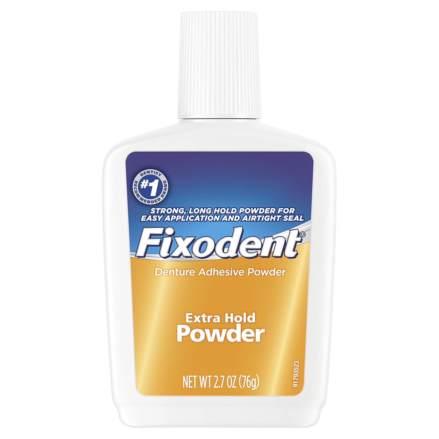 Fixodent Extra Hold Denture Adhesive Powder 2.7 Oz (Pack of 4) : Tooth Whitening Products : Beauty