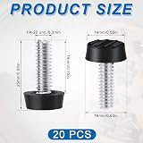NQEUEPN 20pk 1/4-20 UNC Adjustable Furniture Levelers, Screw-In Table Feet Glide view 2