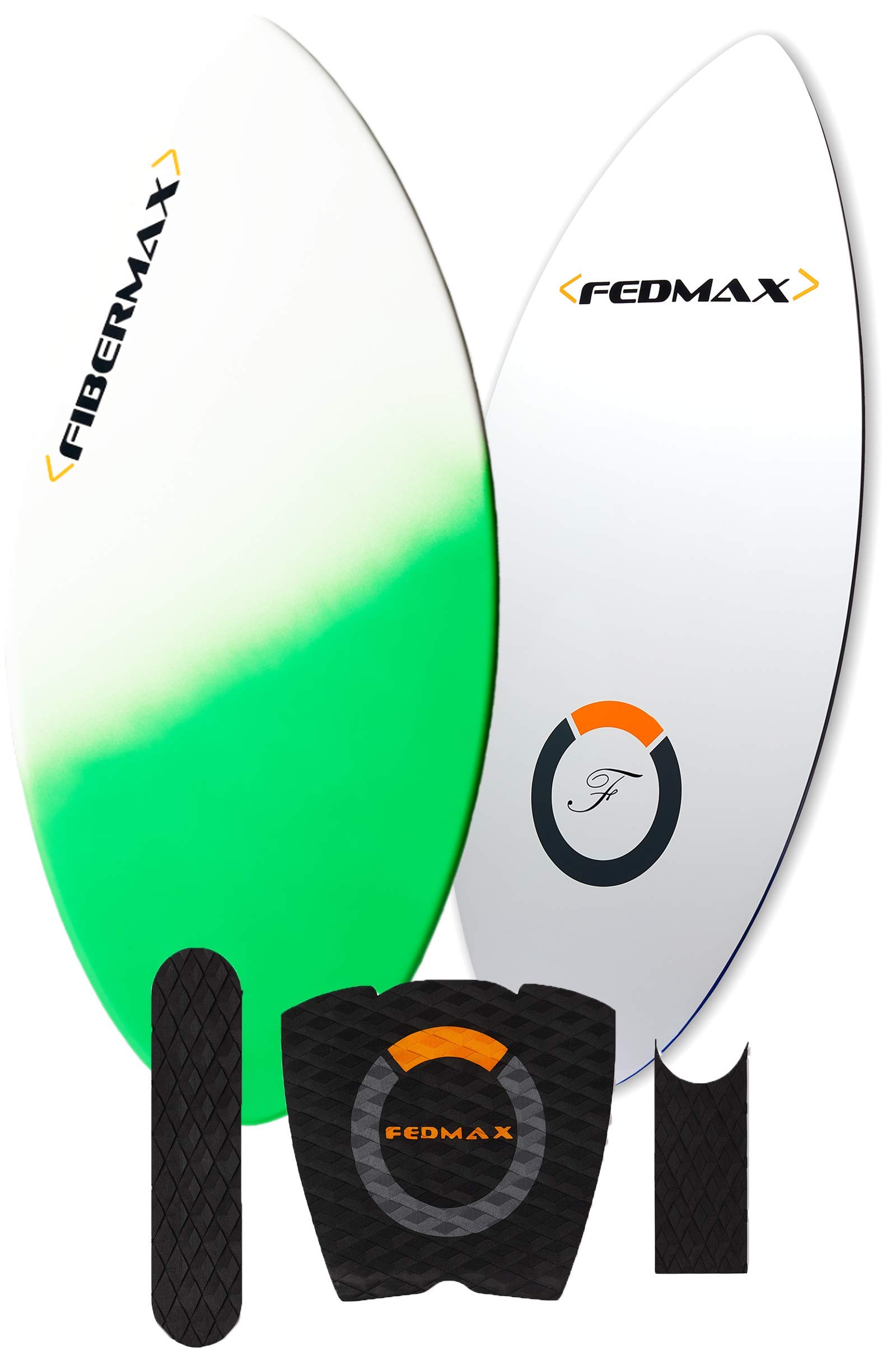 Fedmax Fiberglass Skimboard Choose Size/Color Includes Traction