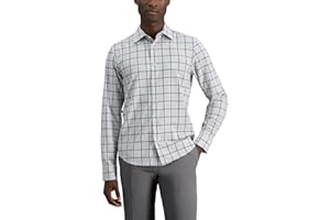Haggar Men's Long Sleeve Plaid Performance Shirt
