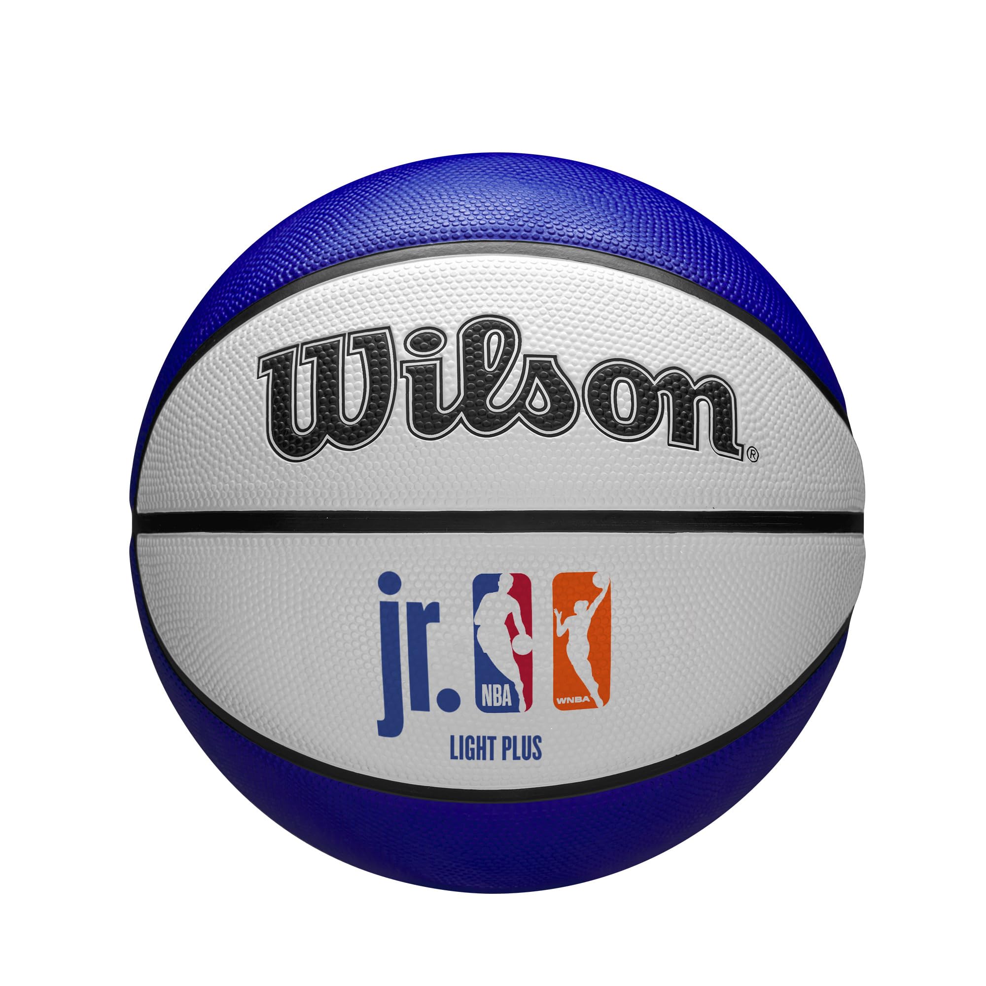 Wilson Basketball, Jr. NBA DRV Plus, Outdoor and indoor, Blue/Red/White, Size 5