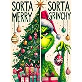 cdjlddww Christmas 5D Diamond Painting Kits for Adults, Christmas Tree Diamond Art Kits for Adults Beginner, DIY Full Round Drill Christmas Gem Art Kits for Home Wall Decor 12x16Inch