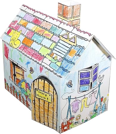 cardboard playhouse to color