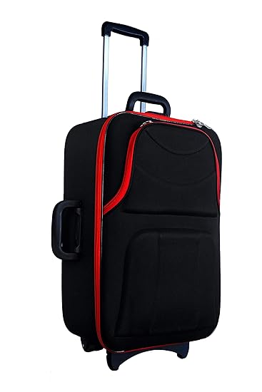 New Jersey Travellers Polyester Black Softside Trolley\Tourist\Travel Luggage (60 cm)