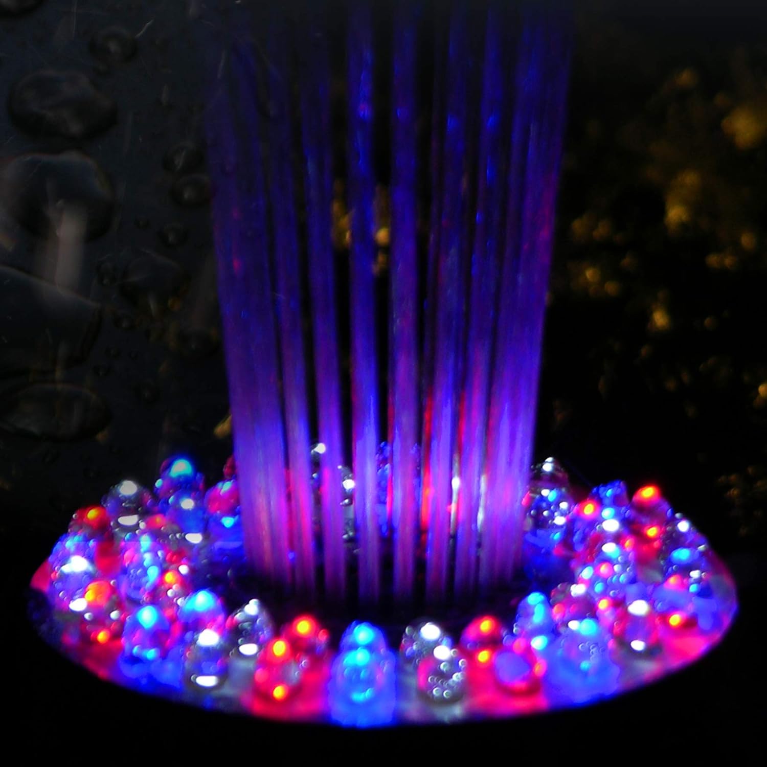 Alpine Corporation FTC102 550-GPH Pump 48-LED Light Floating Spray Fountain, 530 gph, Beige : Free Standing Garden Fountains : Garden & Outdoor
