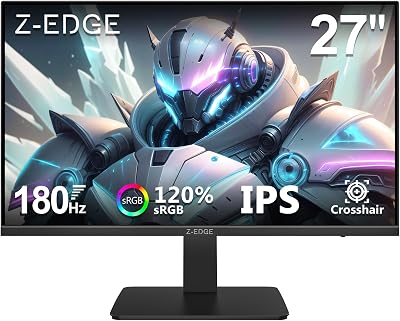 Z Edge 27 Inch Gaming Monitor 180Hz 1ms IPS Full HD 1080P FreeSync