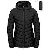 Little Donkey Andy Women's Lightweight Packable Puffer Jacket Hooded Quilted Windproof Warm Insulation Winter Coat