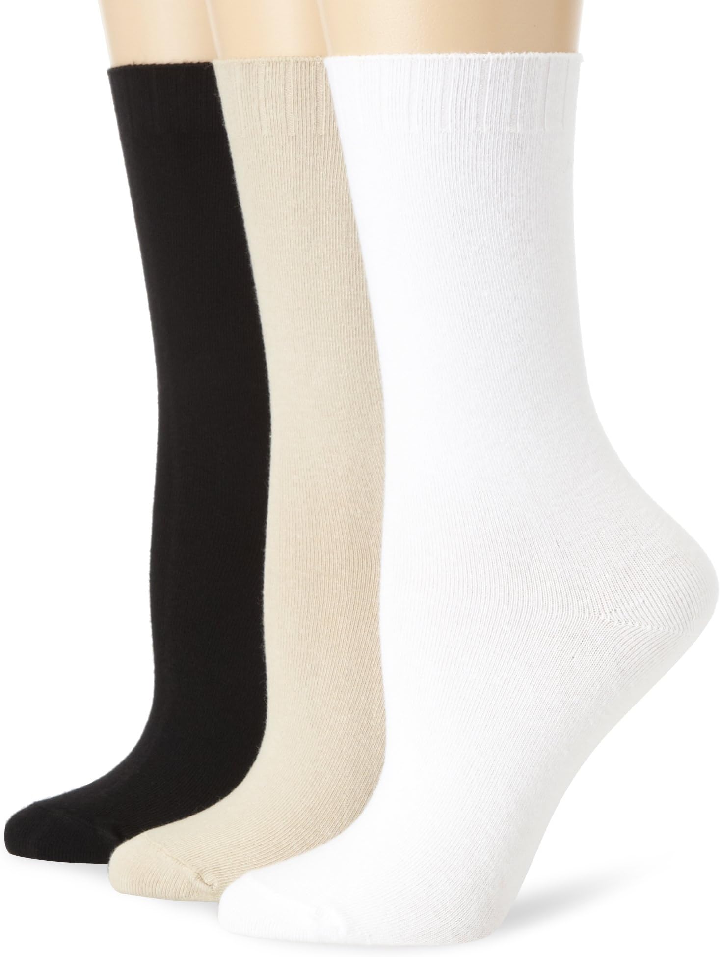 HUE Women's Loafer Crew Socks, 3 Pair Pack