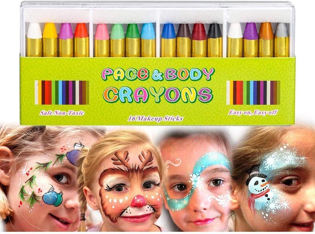 Fantiff Kit de Peinture Visage Crayons, 16 Couleurs Kit de Maquillage