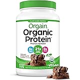 Orgain Organic Plant Based Protein Powder,Creamy Chocolate Fudge -21g of Protein, Vegan, Low Net Carbs,Non Dairy,Gluten Free,