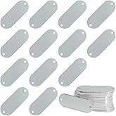 StayMax Aluminum Engraving Blanks Tags Stamping Blanks Tags with 2 Holes 50 Pack (Silver)