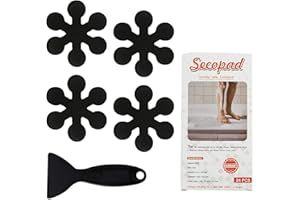 Secopad Bathtub Stickers Non-Slip, Safety Shower Treads Adhesive Appliques with Premium Scraper