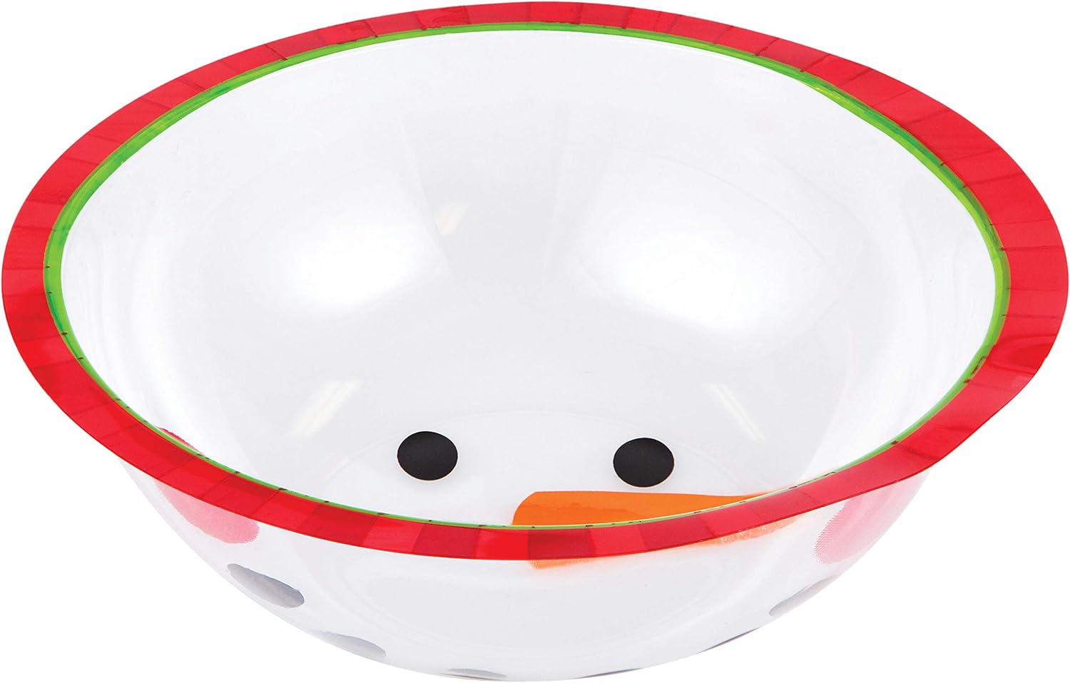 Snowman Face Plastic Bowl, 12 ct