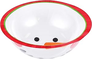 Snowman Face Plastic Bowl, 12 ct