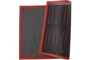 Non Stick Baking Mat Oven Sheet Liner 18 Eclairs Silicone Pastry Tool for Cookie Bread Biscuits Puff Eclair