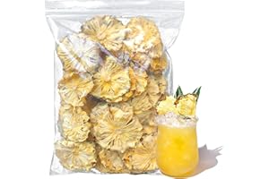 DUWEN Dried Pineapple Slices 1lb /1pound 16oz Dehydrated Cocktail Garnish Decor & Edible Pine-apple Fllower No Sugar Added Dry Pineapples for Drink/Baking/Tea Dried Fruit Snack, Family, Bar, Business