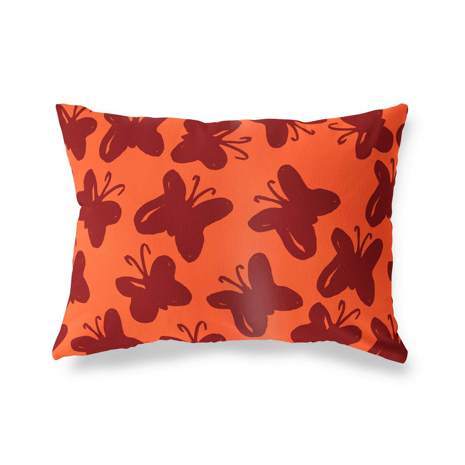 BonaMaison Decorative Cushion Cover, Orange Bordeux Throw Pillow Covers, Home Decorative Pillowcases for Livingroom, Sofa, Bedroom, Size: 45X60 Cm - Designed and Manufactured in Turkey