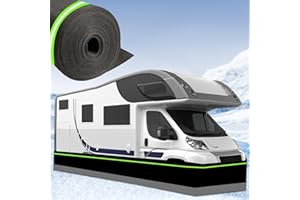 HUATOL Rv Skirting for Travel Trailer Rv Skirt Iron Mesh at The Bottom Rv Covers, Easy Installation Skirting for Mobile Home Exterior, Rv Winter Skirting Thickening (38 in Tall, 105 FT)