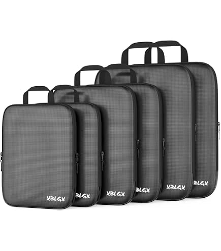 9 PCS Organiseur De Voyage Bagages Étanche Packing Cubes - Valise Organisée Et Pratique (Noir)