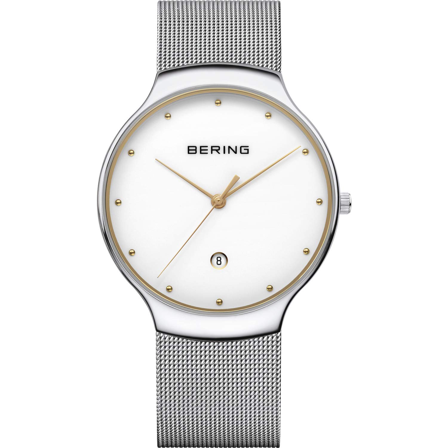BERING Women Analog Quartz Classic Collection Watch with stainless steel Strap and Sapphire Crystal 13338-001