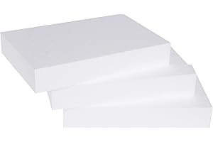 SILVERLAKELLC Silverlake Craft Foam Blocks - American-Made Hard Foam - 3-Pack 8x12x2" EPS Boards for Professional Projects, Hobby Art, Teaching & Small Business