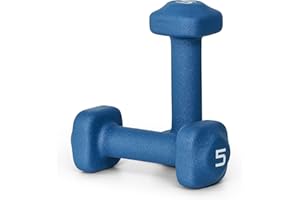 Tone Fitness Neoprene Dumbbell Weight Pairs with Anti-Roll Square Head | Multiple Options