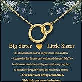 MOLAYES Sister Gift form Sisters Necklace Friend Necklace -Minimalist Pendant. Birthday Graduation Christmas Gifts from Sister NICKELFREE-No tarnish, No reactions for sensitive skin Hypoallergenic