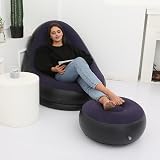eBoutik Deluxe Inflatable Lounge Chair & Footstool Navy view 7