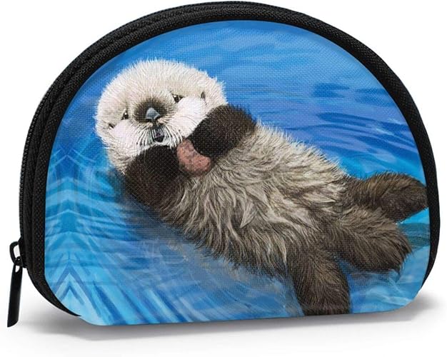 Amazon 小銭入れ かわいい ラッコ 赤ちゃん カード入れ ミニ財布 コインケース コインケース 可愛い 手持つ ミニ収納バッグ 薄型 ファスナー レディース ガールズ 貝殻型コスメポーチ ナイ 小銭入れ