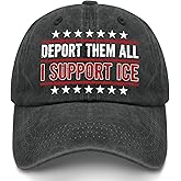 Deport Them All Illegals I Support ICES Trucker Hat Running Cap for Son