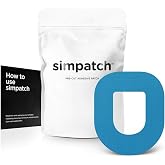 SIMPATCH Adhesive Patch for OmniPod, CGM Tape, Blue, 25-Pack | Waterproof Adhesive, Multiple Colors Available