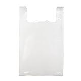 SSWBasics Large White Plastic T-Shirt Shopping Bags