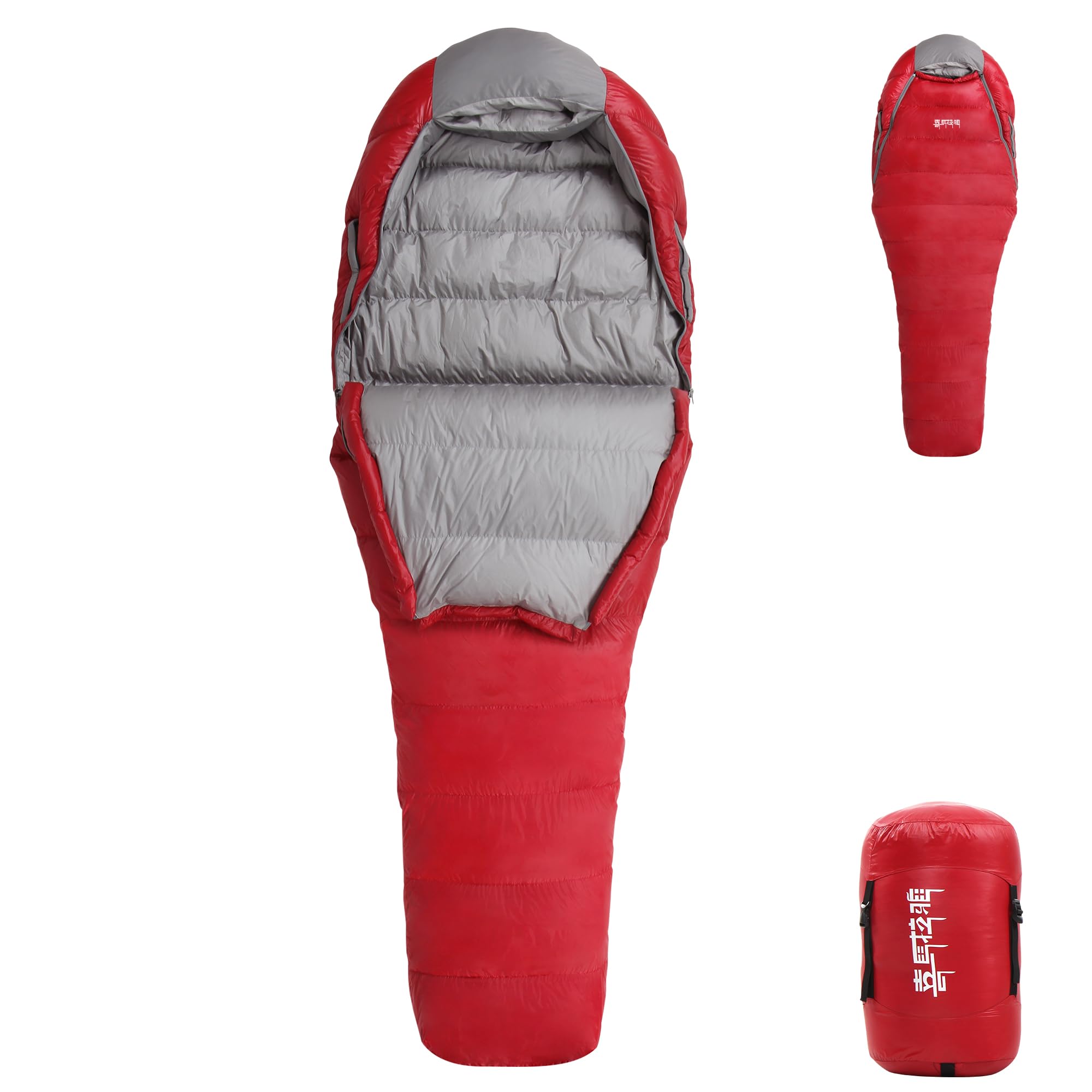 Photo 1 of ???? Goose Down Sleeping Bag for Adult, -30°F/-5°F/5°F/35°F, All-Wrap, with Hand Openings, Cold Weather, Compact, Portable Backpacking Hiking 0 Degree Camping Sleep Bag(-5°F)