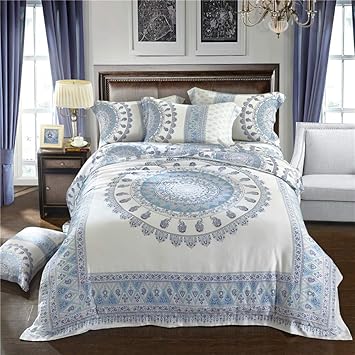 Jsgjsjtbettwasche Super Soft 60s Tencel Silk Lolita Royal